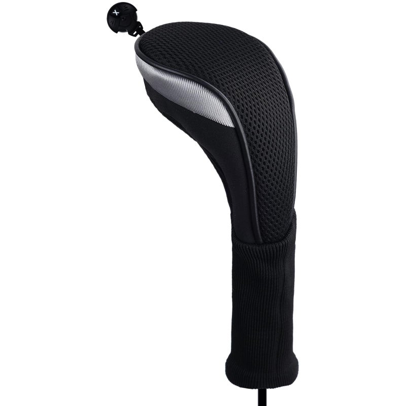 Andux 4pcs/Pack Long Neck Golf Hybrid Club Head Covers Dial No. Tag CTMT-02 Black - Image 2